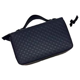 Gucci Microguccissima leather wallet in blue Blue