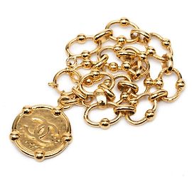 Pulsera de charms Chanel chapada en oro Dorado
