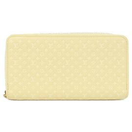 Louis Vuitton Nanogram Zippy Wallet Yellow