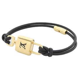 Louis Vuitton Charm Bracelet Black Golden