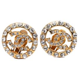 Boucles d'oreilles clip Chanel Coco Mark plaqué or Doré