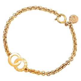Céline Pulseira Celine Double Circle Charm Dourado