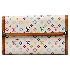 Cartera tríptico Louis Vuitton Monogram Multicolor Blanco Multicolor