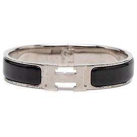Hermès Hermes Click H PM Bangle Black Silvery