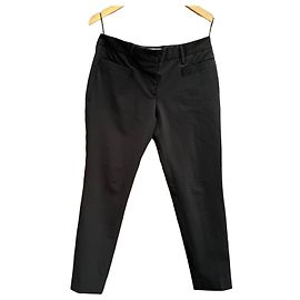 Prada Black Wool Blend Tailored Trousers Black