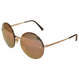 Gafas de sol redondas Versace Plata Otro