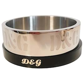 Dolce & Gabbana Words Collection Limited Edition Bangle Set Black Silvery