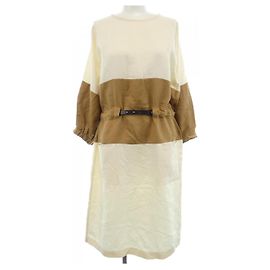 Robe Max Mara Blanc Beige
