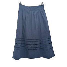 Autre Marque Falda de algodón azul marino Sezane Holiday Azul marino