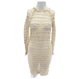 Vestido de ganchillo Isabel Marant Etoile beige de algodón Beige