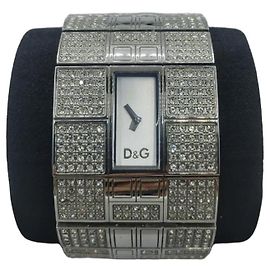 Relógio Dolce & Gabbana D&G Queen Mary Pulseira de Cristais DW0113 Prata