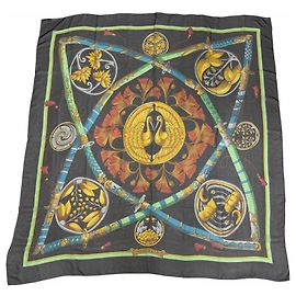 Hermès HERMES Carre Geant 140 Daimyo Princes Lenço Multicor