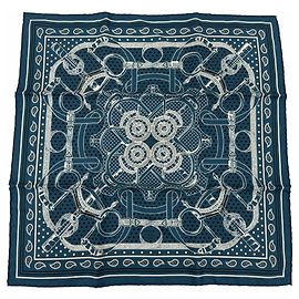 Hermès HERMES Carre 55 Bandana Blu