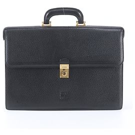 Sac à main et porte-documents en cuir Loewe Anagram Noir