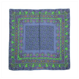 Hermès Sciarpa Carre Geant 140 in cashmere e seta Hermes Blu
