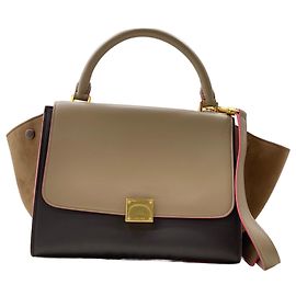 Céline Sac à main 2-Way Celine Trapeze marron Marron