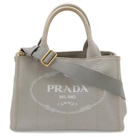 Borsa Tote Prada Canapa Grigio chiaro Grigio
