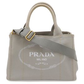 Prada Canapa Tote Bag Hellgrau Grau