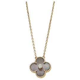 Collier Alhambra Van Cleef & Arpels Noir Rose Doré