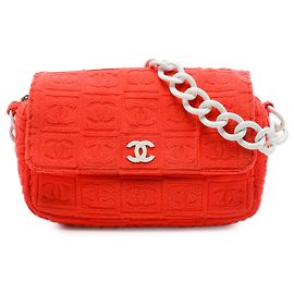 Bolso Chanel Orange Terry Cloth Sport Line Naranja