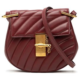 Bolsa Drew Bijou em couro matelassê vermelho mini Chloé Vermelho Bordeaux