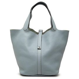 Hermès Picotin Lock 22 em Clemence azul Azul Azul claro