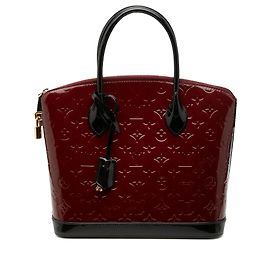 Louis Vuitton Red Monogram Vernis Lockit PM Rouge Bordeaux