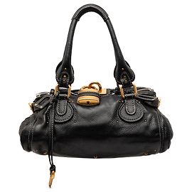Borsa a mano Paddington in pelle nera Chloé Nero