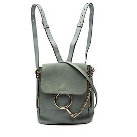 Sac à dos Faye en cuir de veau et daim bleu de Chloé, taille Medium Bleu Bleu clair