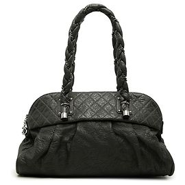 Bolsa de ombro Lady Braid em couro de vitelo preto Chanel Preto