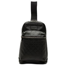Gucci Black Guccissima Sling Backpack Black