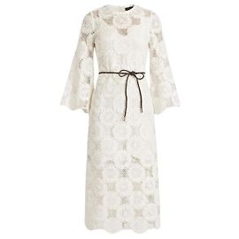 Zimmermann Junie Spitzen-Midikleid Weiß