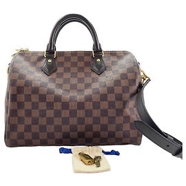 Sac Boston Louis Vuitton Speedy Bandoulière 30 Marron