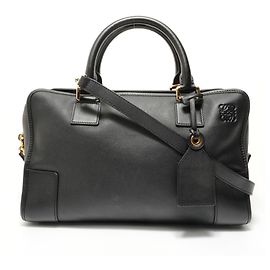 Loewe Amazona 36 2-Way Leather Handbag Black