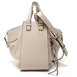 Loewe Hammock 2-Way Leather Handbag Beige