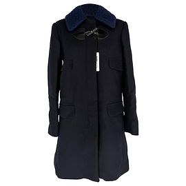 See by Chloé Duffle Coat in Navy Blue Wool Navy blue