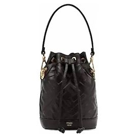 Fendi Mini Bolsa de Couro Montresor Anwt Preto
