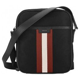 Bally Nylon Code Crossbody Bag Black