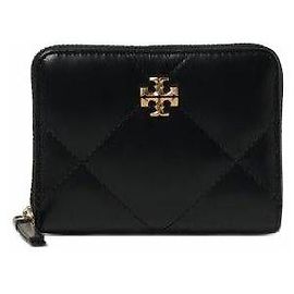 Tory Burch Diamond Quilted Small Around Wallet Key Black