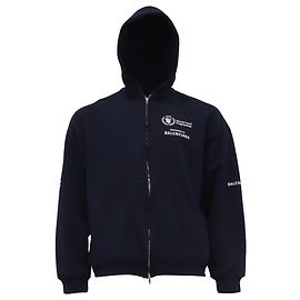 Sudadera con capucha y cremallera Balenciaga WFP Regular en algodón azul marino Azul Azul marino