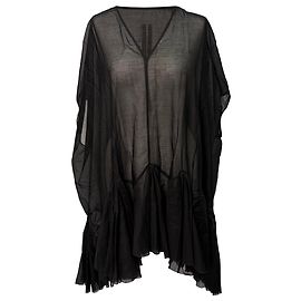 Rick Owens New Divine Mini Kleid aus schwarzer Baumwolle Schwarz