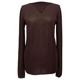 Pull en maille Rick Owens en laine marron Marron