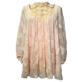 Camicetta Chloé con dettagli cutout in cotone rosa Marrone Rosa