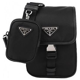 Prada Borsa a tracolla in pelle Saffiano Nero