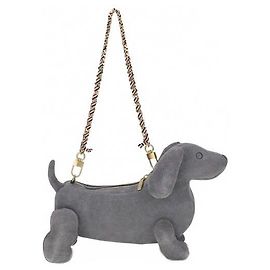 Thom Browne Sac Baby Hector en daim de veau Gris