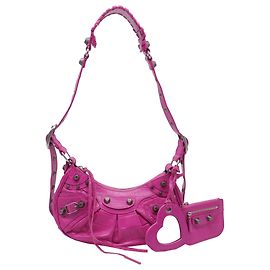 Bolsa de ombro Balenciaga Le Cagole XS em couro rosa Rosa