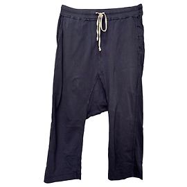 Rick Owens DRKSHDW Drawstring Pants in Navy Blue Cotton Blue Navy blue