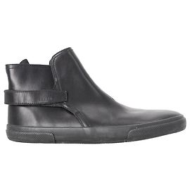 Prada Sport Velcro Strap Ankle Boots in Black Leather  Black