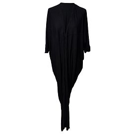 Rick Owens Concordians Kite Maxi-Kleid aus schwarzer Viskose Schwarz