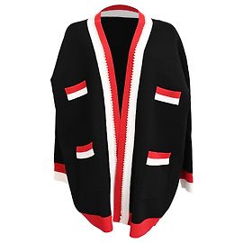 Sandro offener Cardigan aus schwarzer Viskose Schwarz